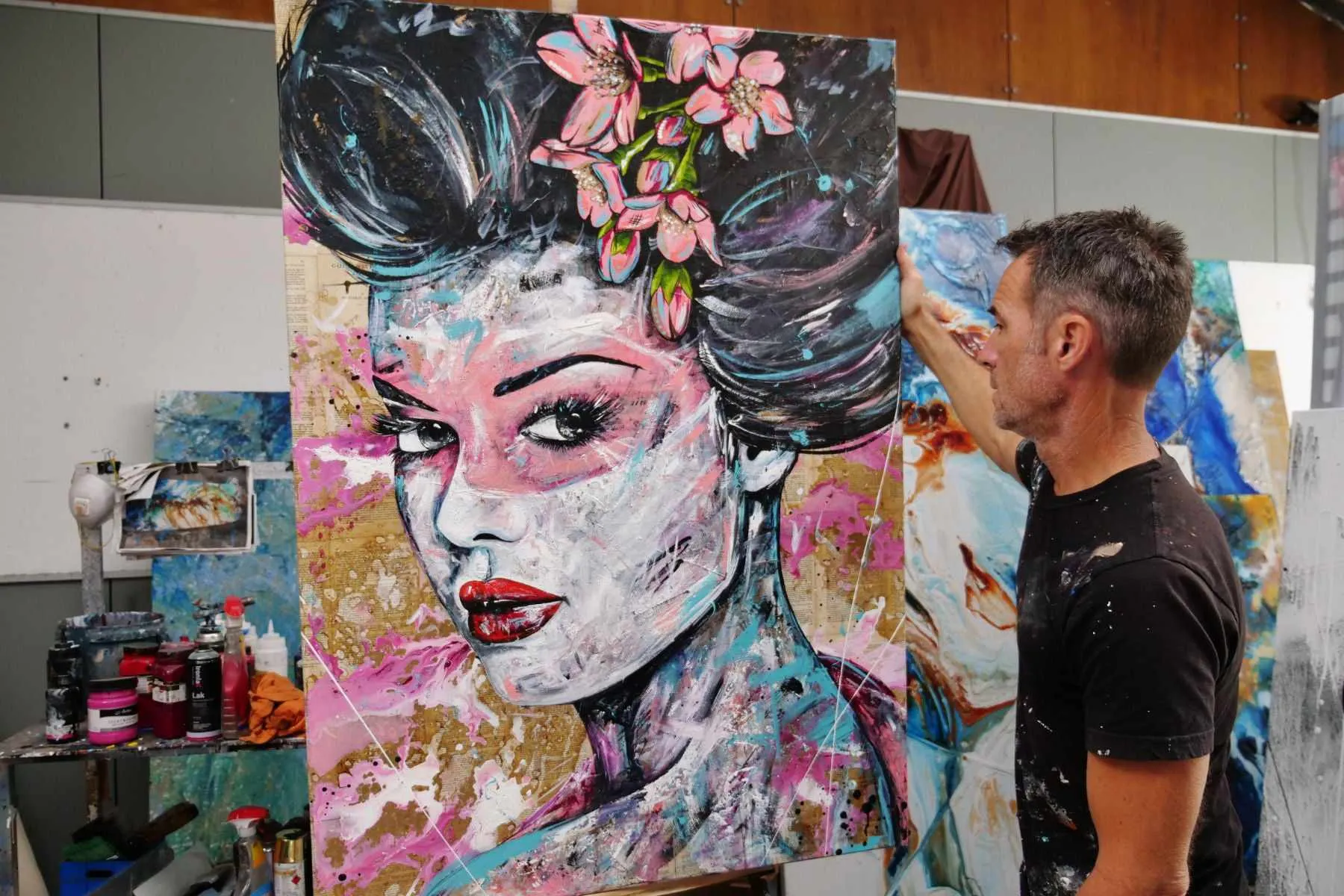 Mon Cheri 140cm x 100cm Woman Abstract Realism Book Club Painting (SOLD)