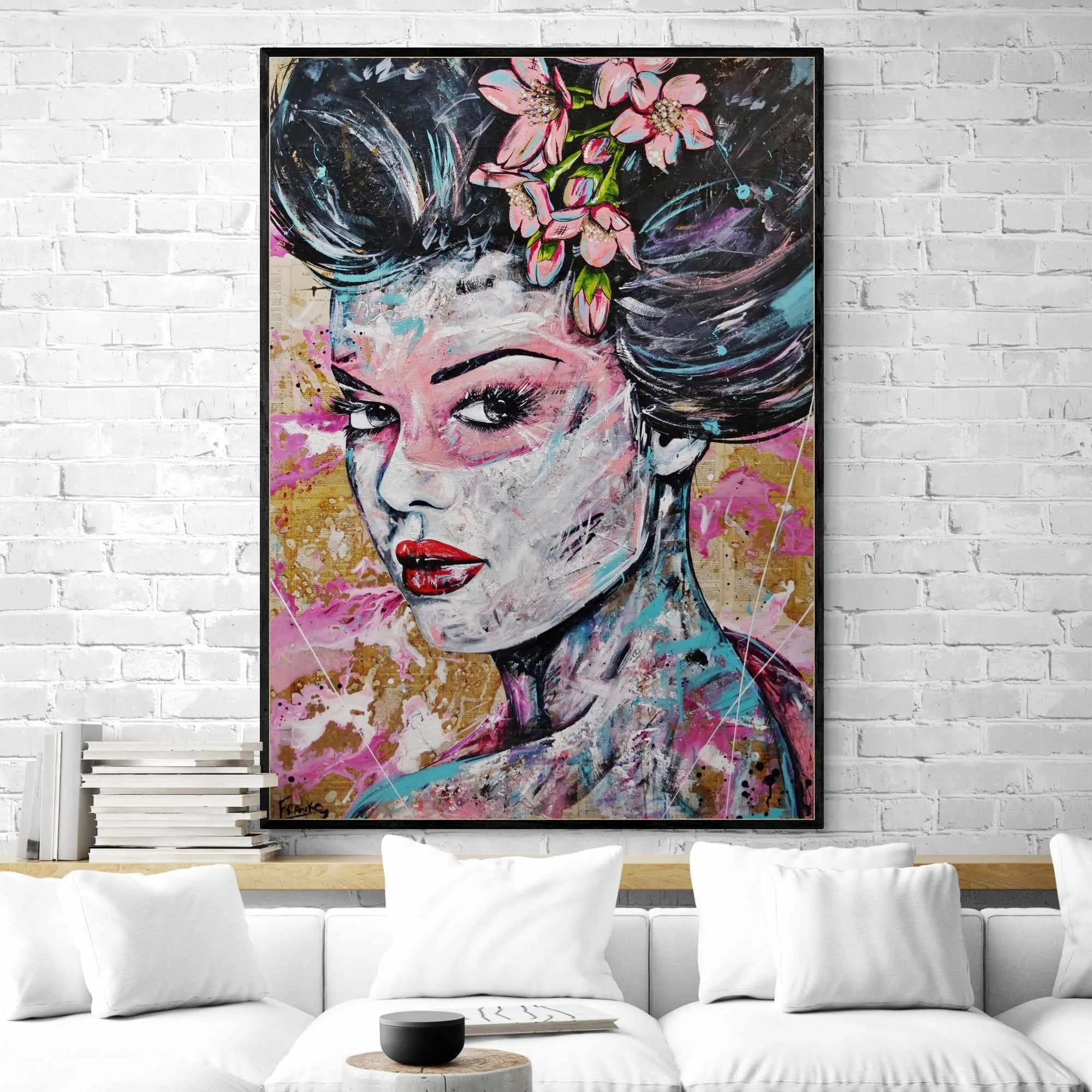 Mon Cheri 140cm x 100cm Woman Abstract Realism Book Club Painting (SOLD)
