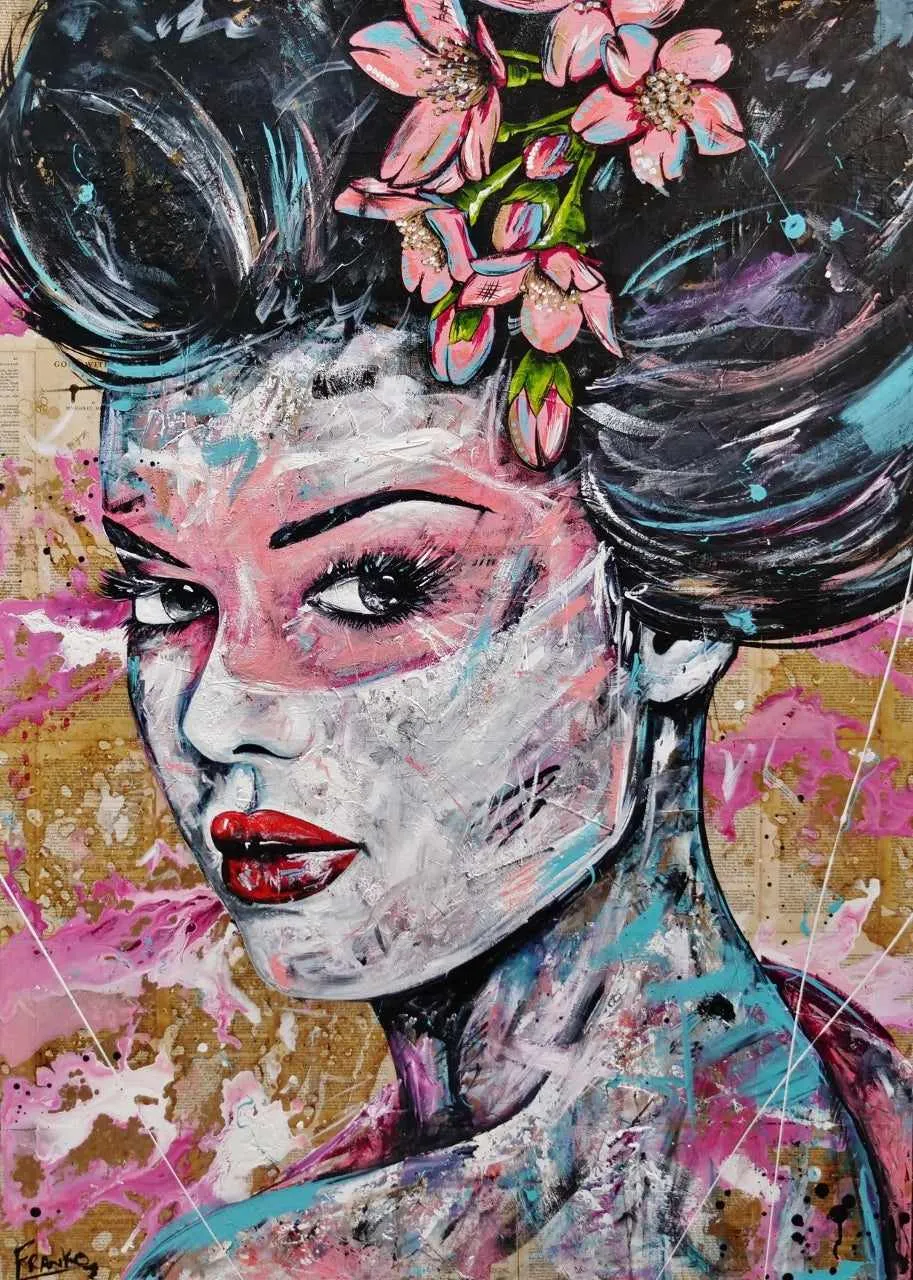 Mon Cheri 140cm x 100cm Woman Abstract Realism Book Club Painting (SOLD)