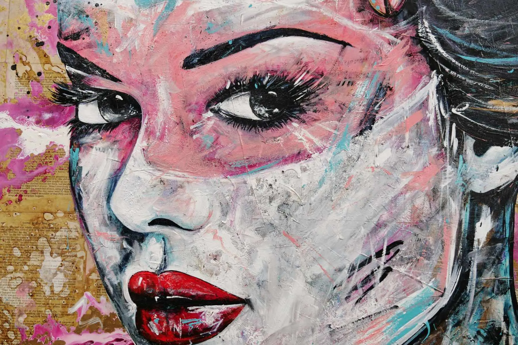 Mon Cheri 140cm x 100cm Woman Abstract Realism Book Club Painting (SOLD)