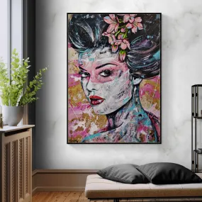 Mon Cheri 140cm x 100cm Woman Abstract Realism Book Club Painting (SOLD)