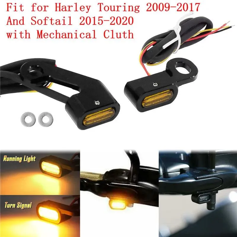 Motorcycle LED E Mark Turn Signal Indicator Light Mini Running Lamp For Harley Sportster XL 04-23 Touring Softail Street Glide