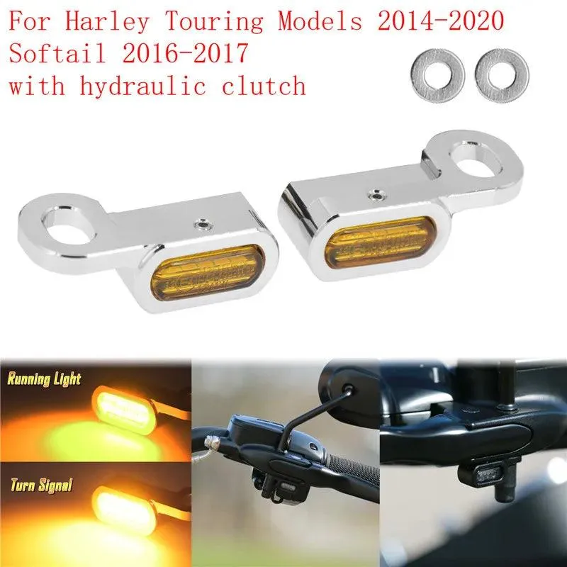 Motorcycle LED E Mark Turn Signal Indicator Light Mini Running Lamp For Harley Sportster XL 04-23 Touring Softail Street Glide