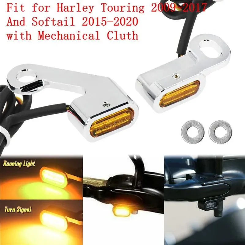 Motorcycle LED E Mark Turn Signal Indicator Light Mini Running Lamp For Harley Sportster XL 04-23 Touring Softail Street Glide