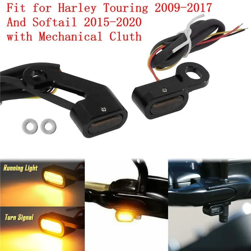 Motorcycle LED E Mark Turn Signal Indicator Light Mini Running Lamp For Harley Sportster XL 04-23 Touring Softail Street Glide