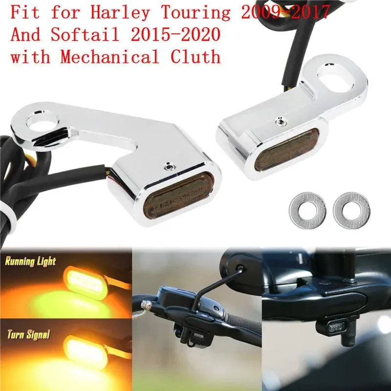 Motorcycle LED E Mark Turn Signal Indicator Light Mini Running Lamp For Harley Sportster XL 04-23 Touring Softail Street Glide