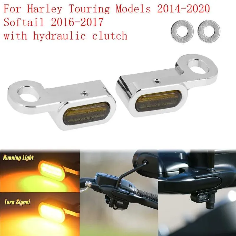 Motorcycle LED E Mark Turn Signal Indicator Light Mini Running Lamp For Harley Sportster XL 04-23 Touring Softail Street Glide