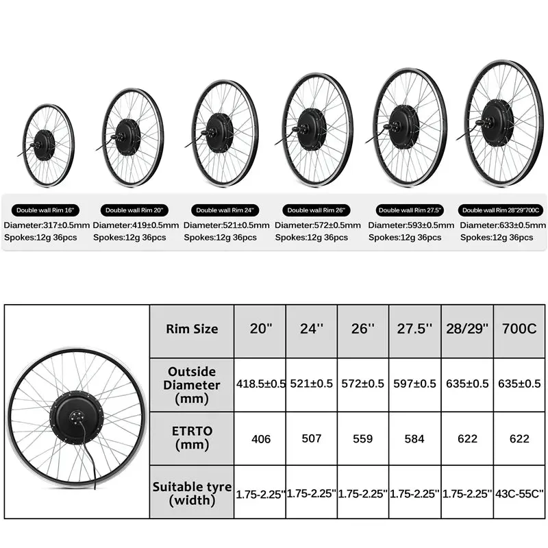 MXUS V3 72V 3000W Brushless Non-Gear Hub Motor Electric Bicycle Rear Wheel Motor Ebike Conversion Kit Mountain Dirt Bike Motor