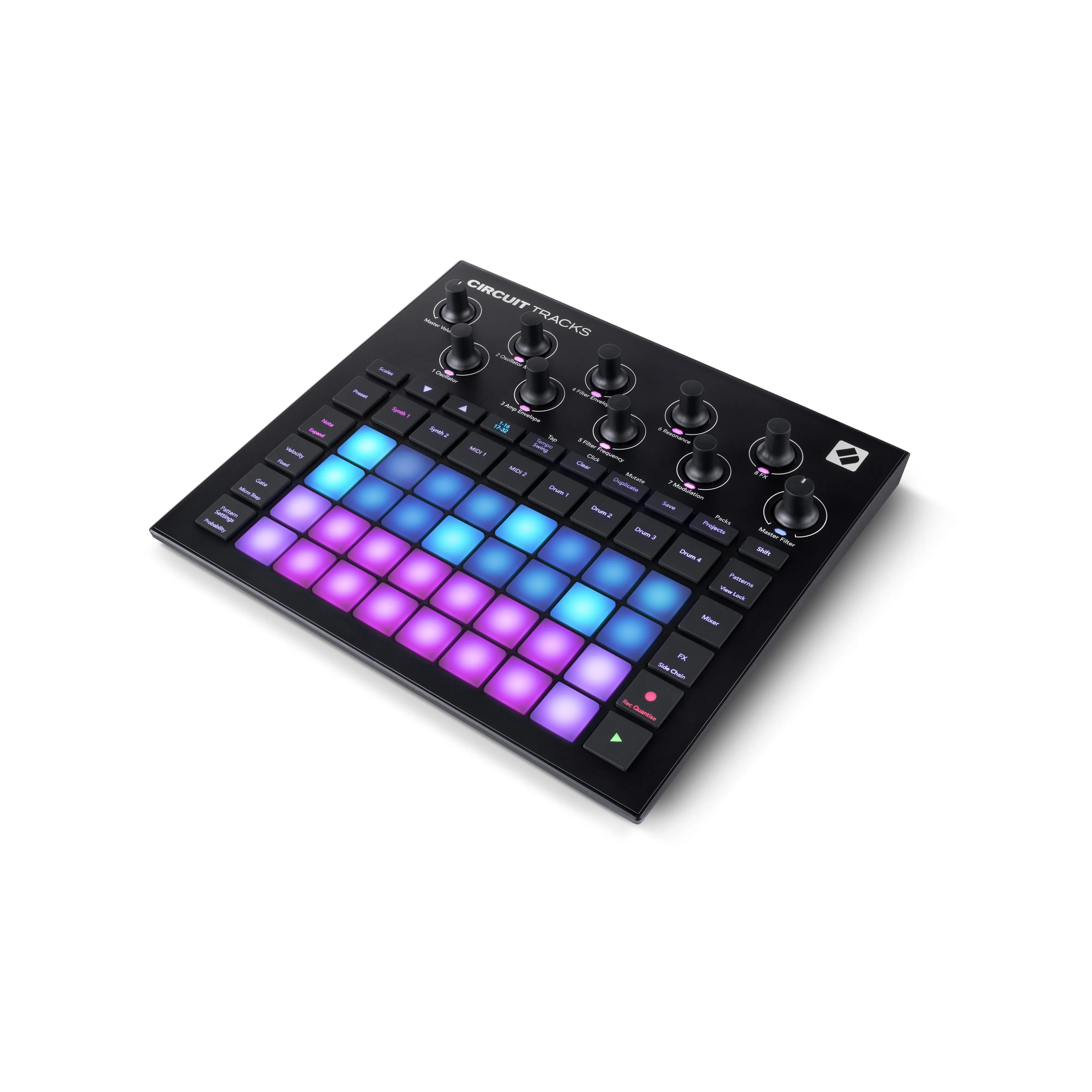 Novation CIRCUIT-TRACKS Standalone Groovebox with Synths, Drums and Sequencer