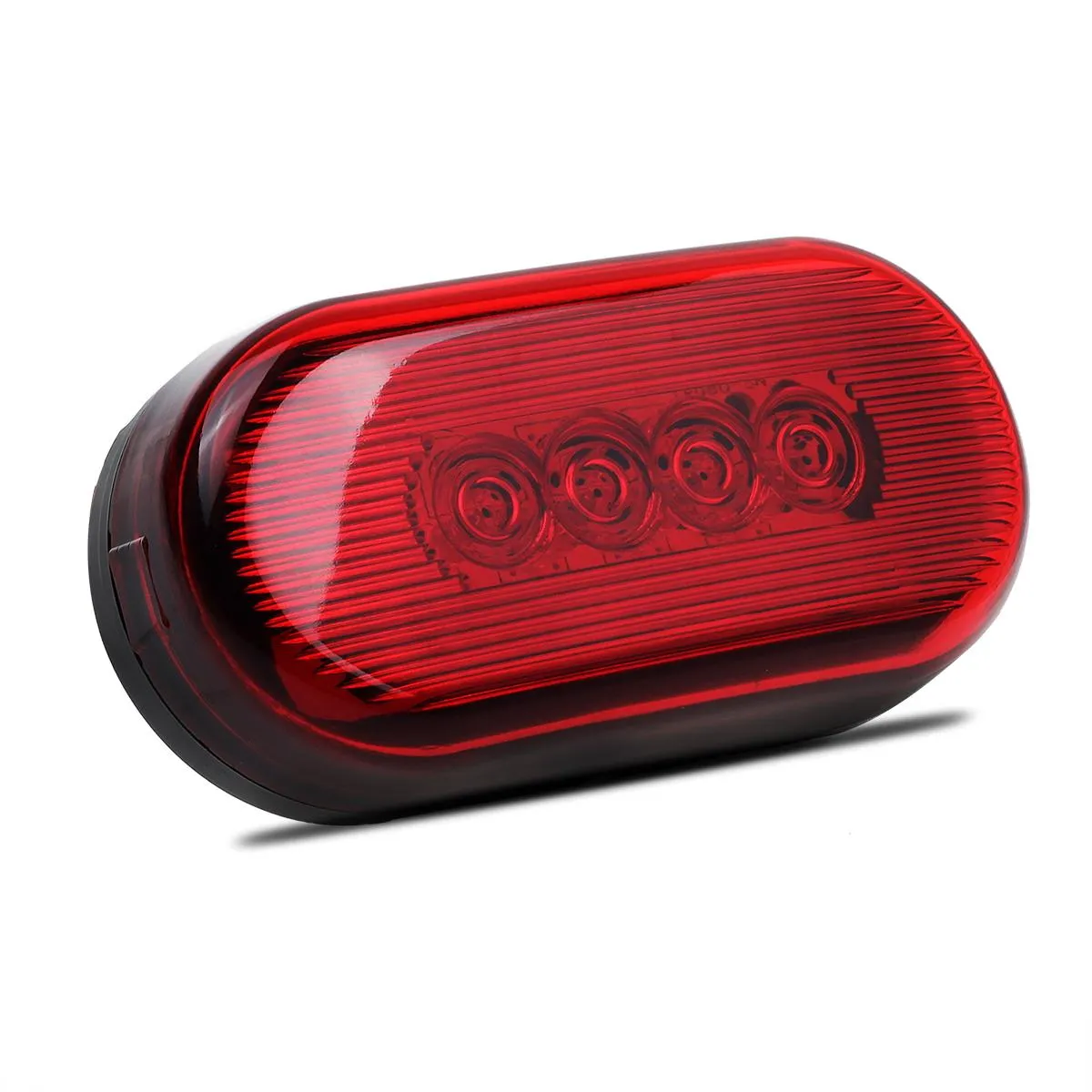 Partsam 2Pcs 4Inch Rectangular Led Side Marker Clearance Lights Red 10 Diodes RV Trailer Truck Camper Waterproof Surface 2x4 Rectangle Led Marker Lights Sealed Indicators Identification Lights