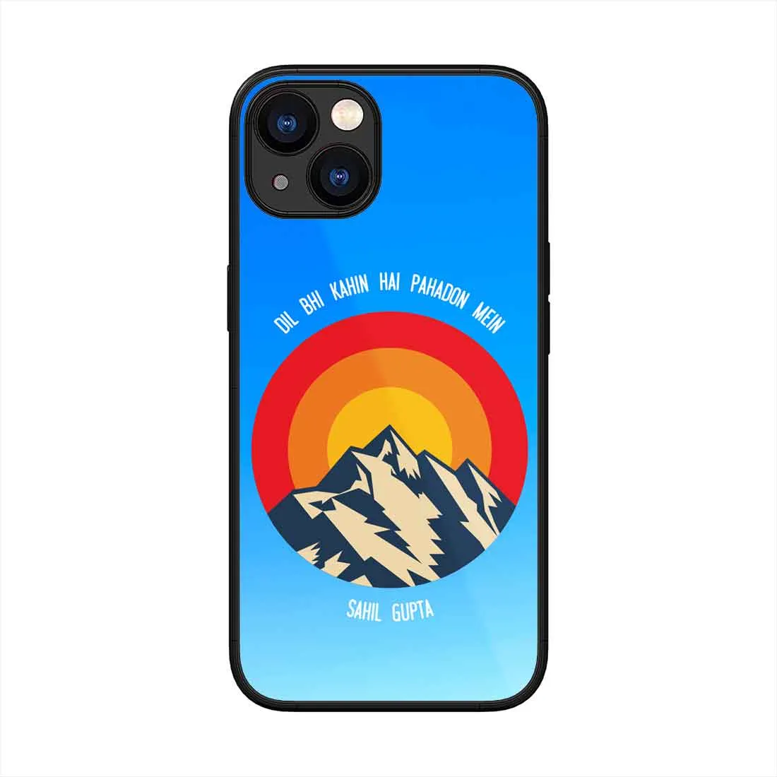 Personalised iPhone 13 Case Back Mobile Cover Design With Name -  Adventure Mountains