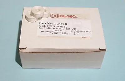 Prewound Bobbin L Class Fil-Tec Poly-White 13078