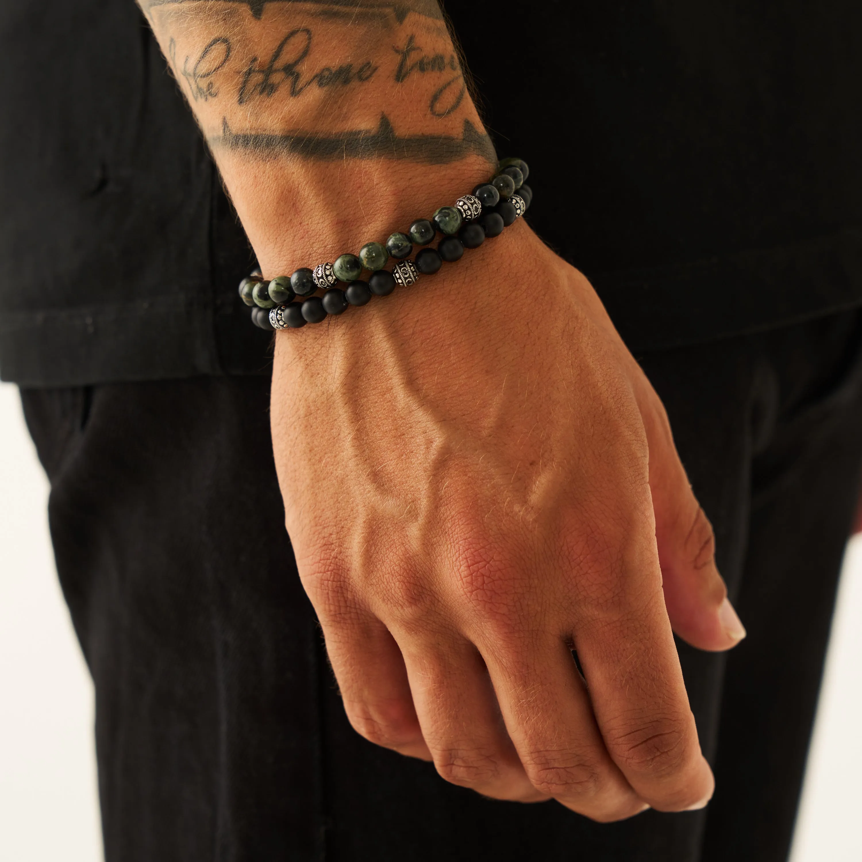 Rhyolite Stone Bracelet (Silver)