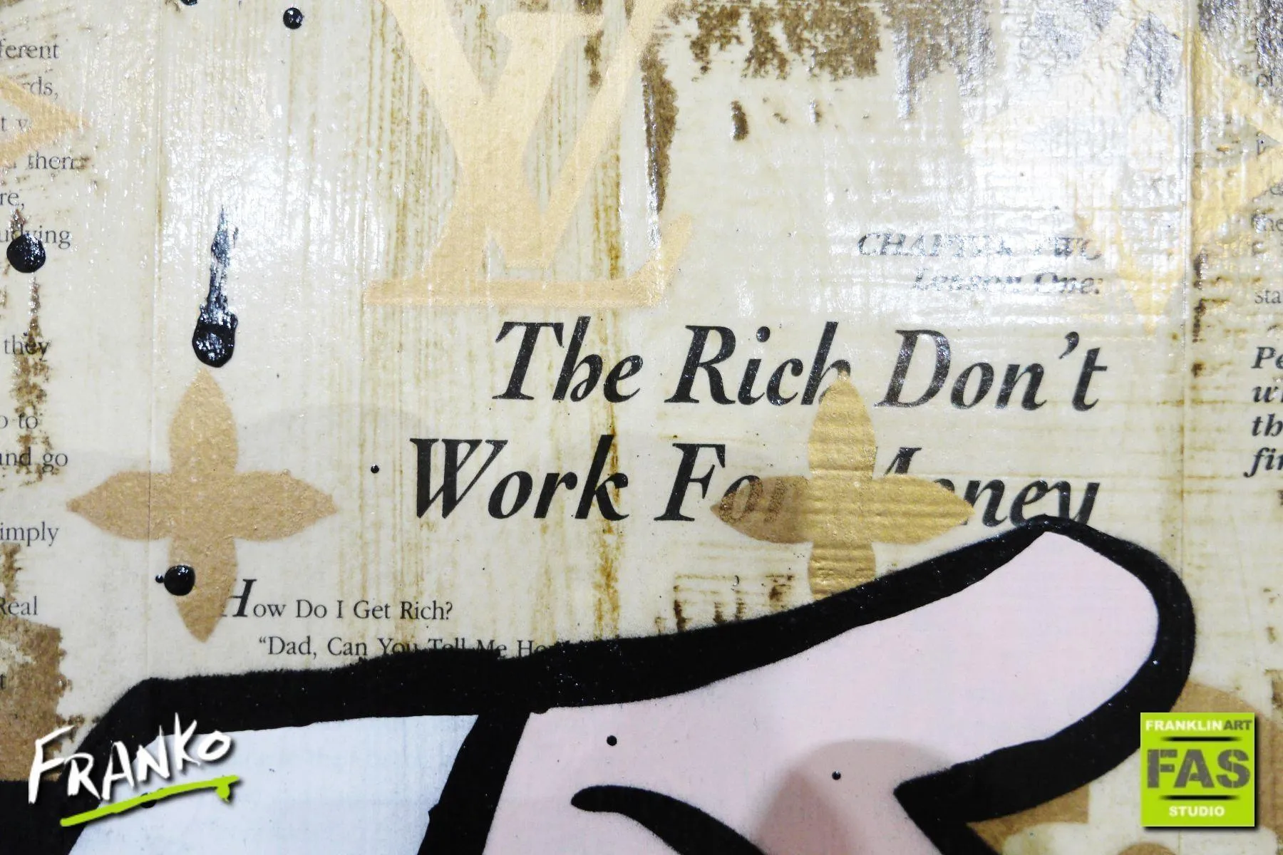 Rich Like Richie 140cm x 100cm Richie Rich Bitcoin (SOLD)
