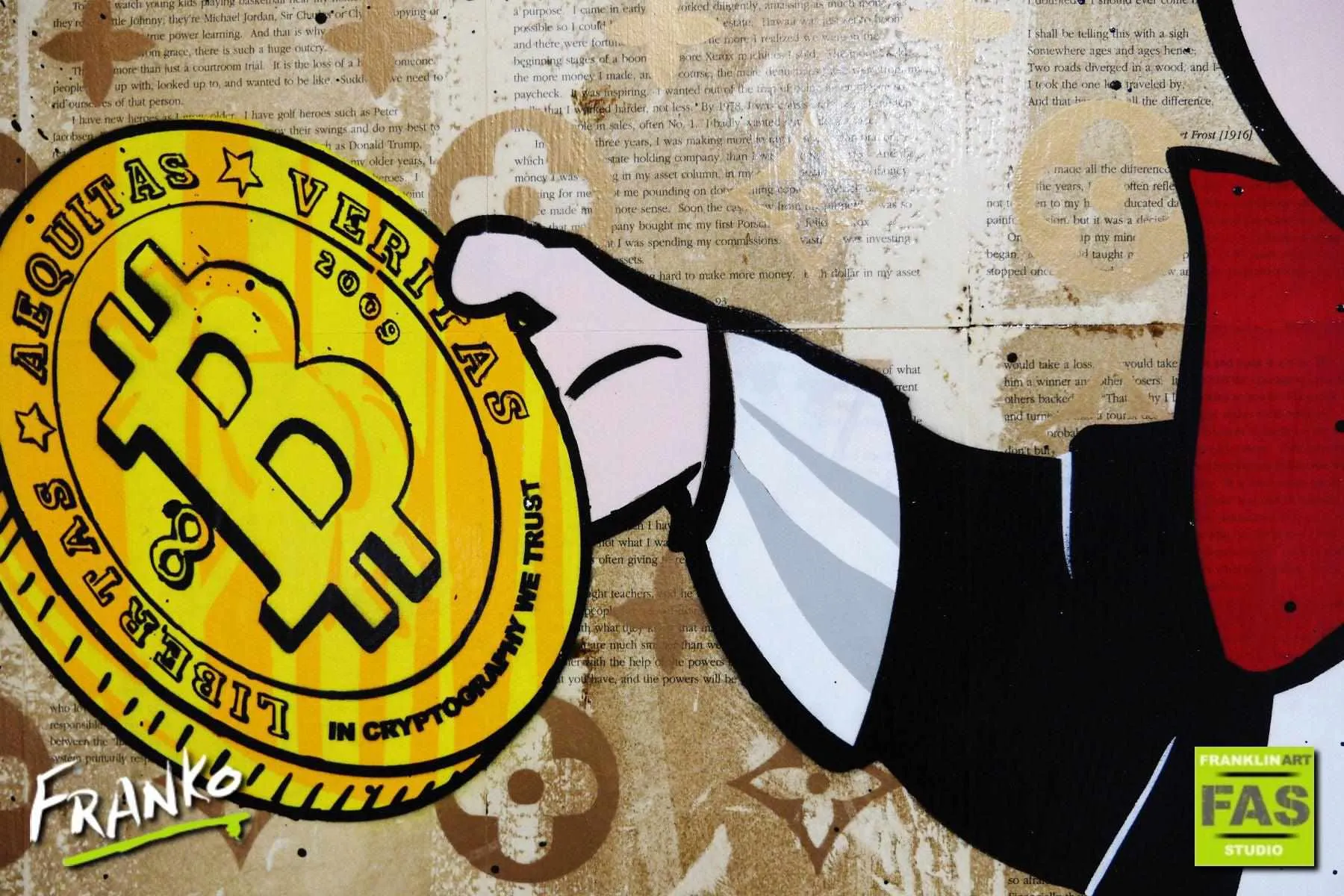 Rich Like Richie 140cm x 100cm Richie Rich Bitcoin (SOLD)
