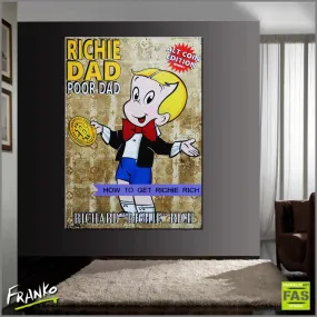 Rich Like Richie 140cm x 100cm Richie Rich Bitcoin (SOLD)
