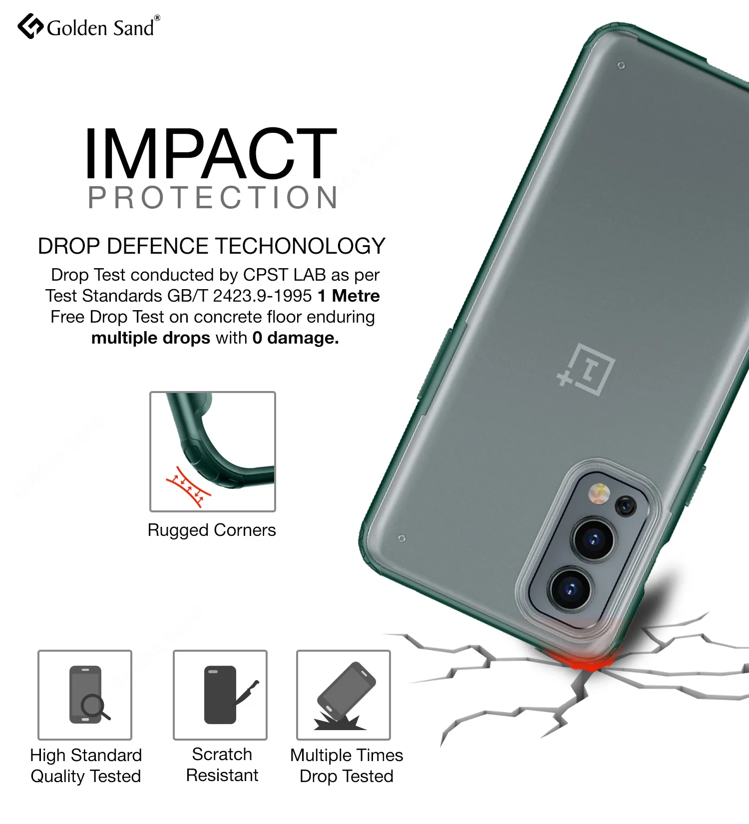Rugged Frosted Semi Transparent PC Shock Proof Slim Back Case for OnePlus Nord 2 5G, 6.43 inch, Green