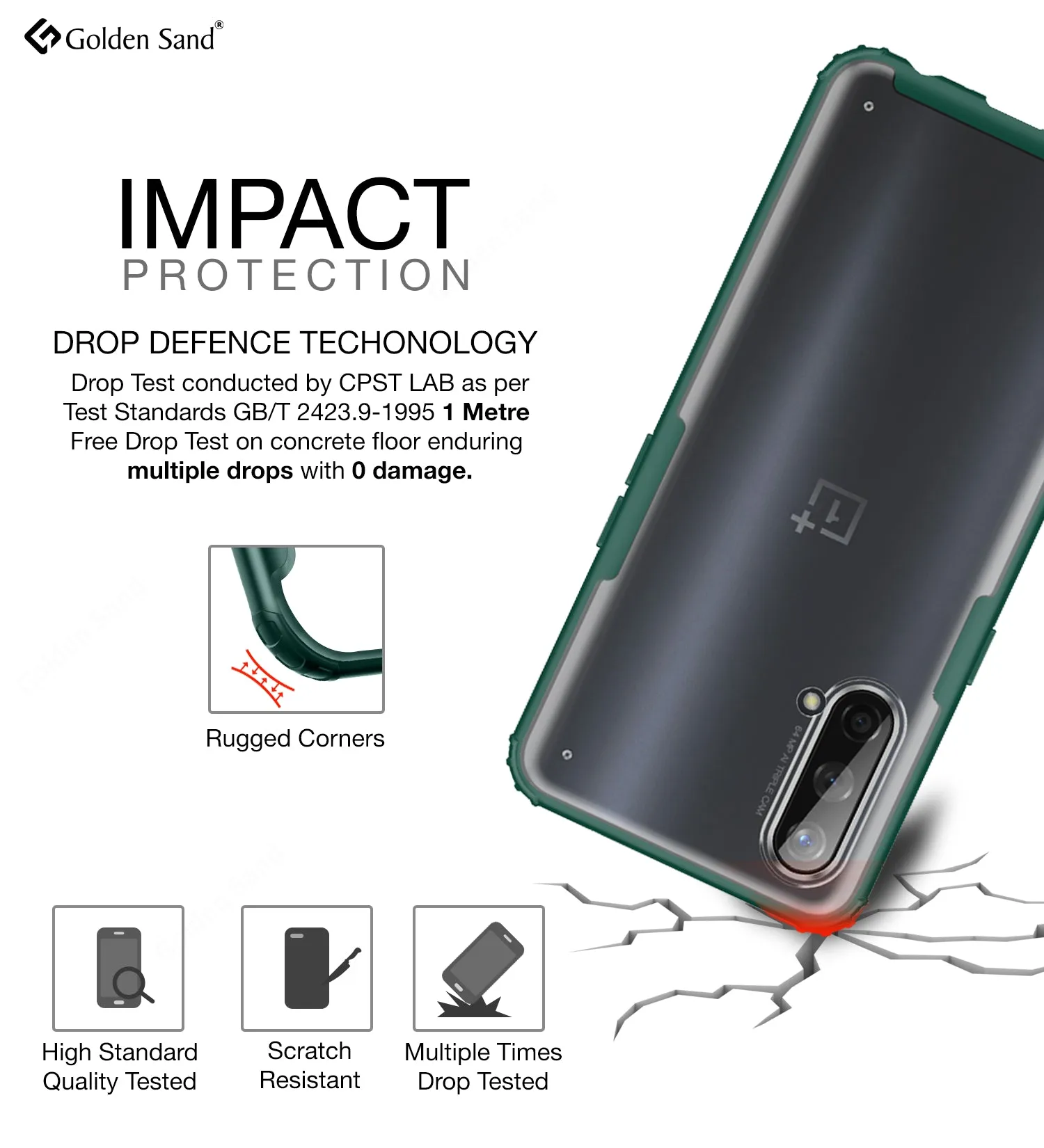 Rugged Frosted Semi Transparent PC Shock Proof Slim Back Case for OnePlus Nord CE 5G, 6.43 inch, Green