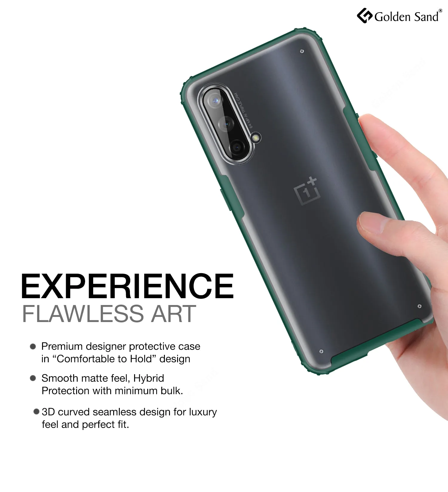 Rugged Frosted Semi Transparent PC Shock Proof Slim Back Case for OnePlus Nord CE 5G, 6.43 inch, Green