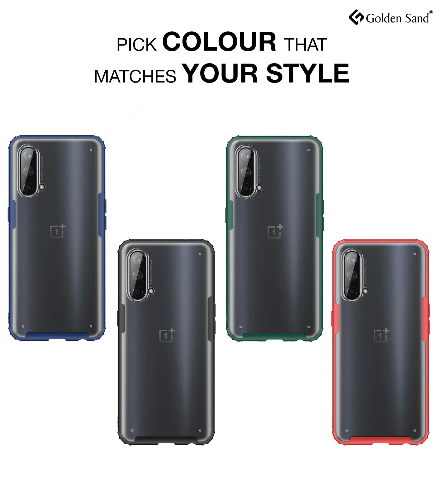 Rugged Frosted Semi Transparent PC Shock Proof Slim Back Case for OnePlus Nord CE 5G, 6.43 inch, Red