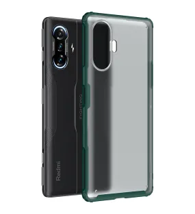 Rugged Frosted Semi Transparent PC Shock Proof Slim Back Case for Xiaomi Poco F3 GT, 6.67 inch, Green