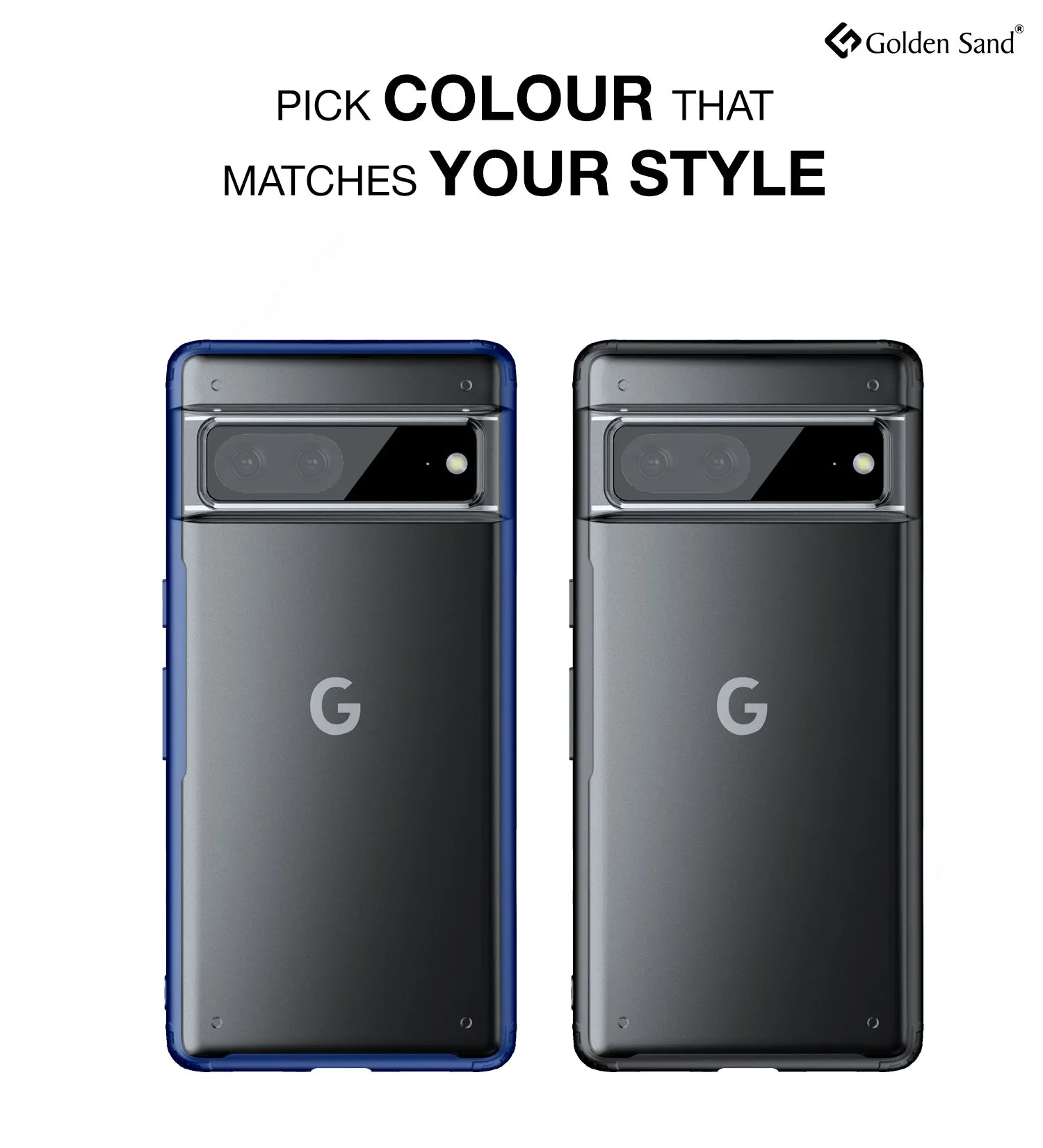 Rugged Frosted Semi Transparent PC Shock Proof Slim Back Cover for Google Pixel 7 5G, 6.3 inch, Black