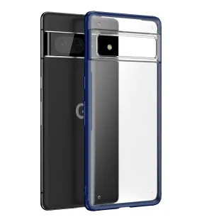 Rugged Frosted Semi Transparent PC Shock Proof Slim Back Cover for Google Pixel 7 5G, 6.3 inch, Blue