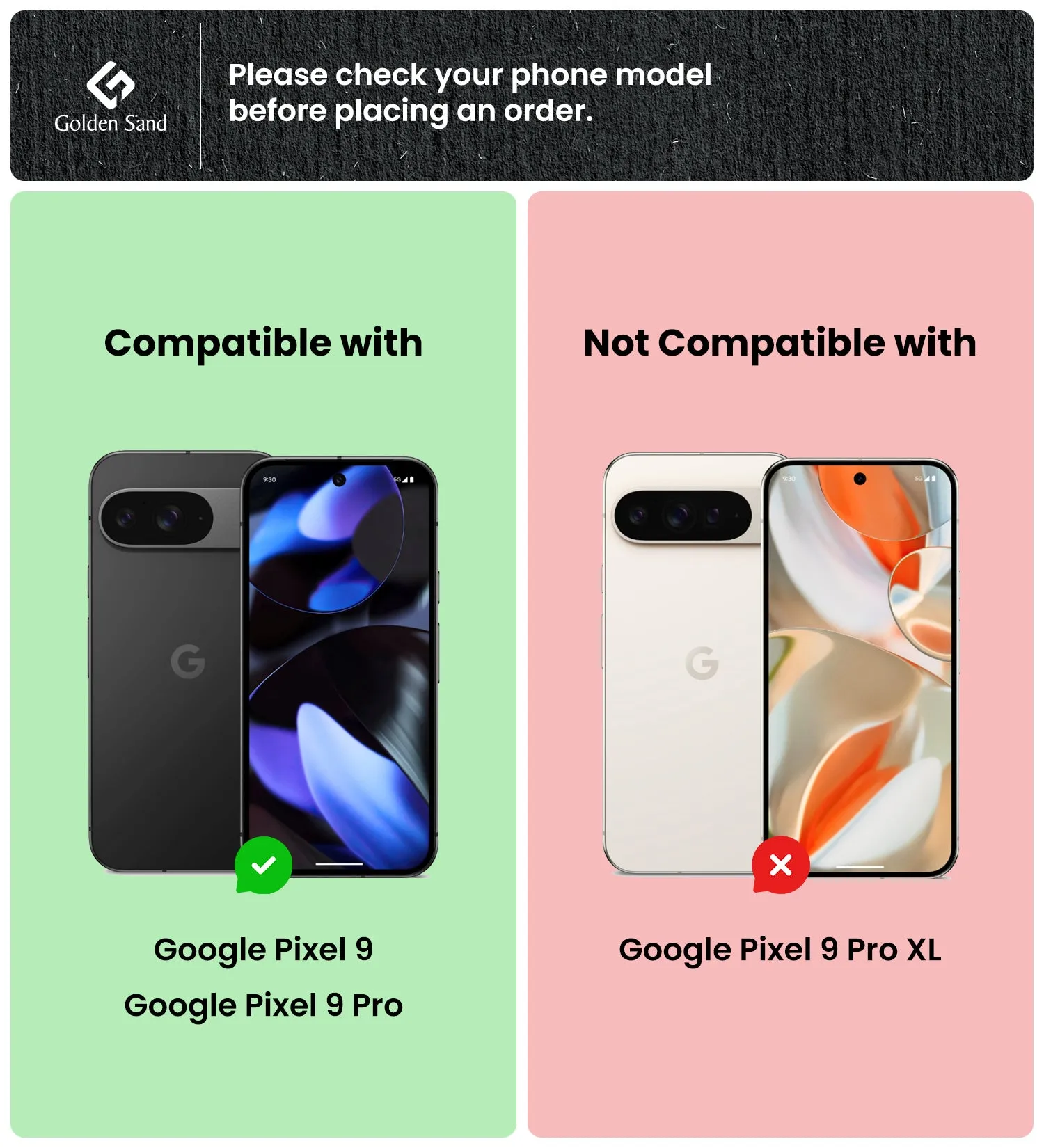 Rugged Frosted Semi Transparent PC Shock Proof Slim Back Cover for Google Pixel 9 5G, Google Pixel 9 Pro 5G, 6.3 inch, Black