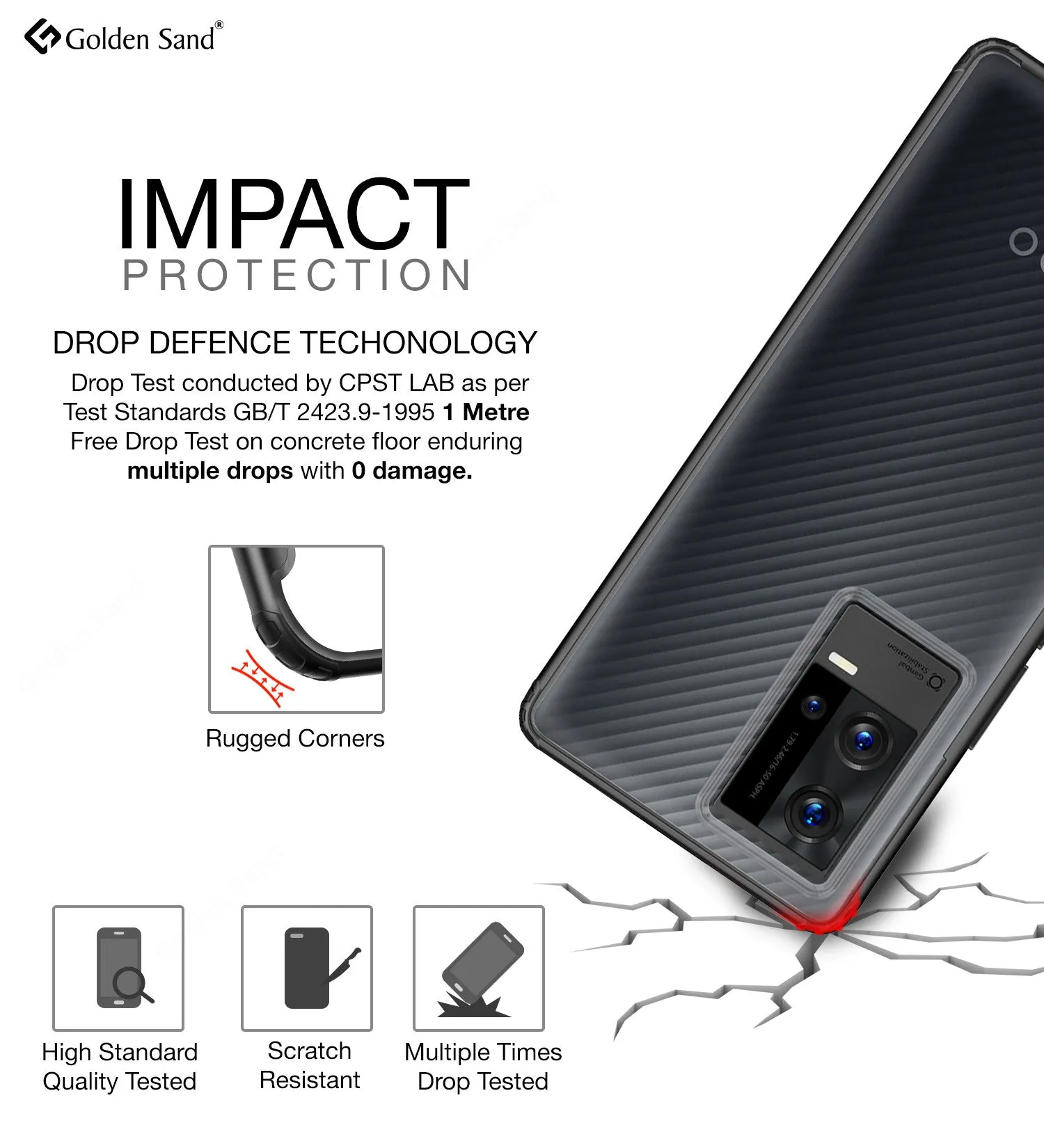 Rugged Frosted Semi Transparent PC Shock Proof Slim Back Cover for iQOO 9 5G, 6.56 inch, Black