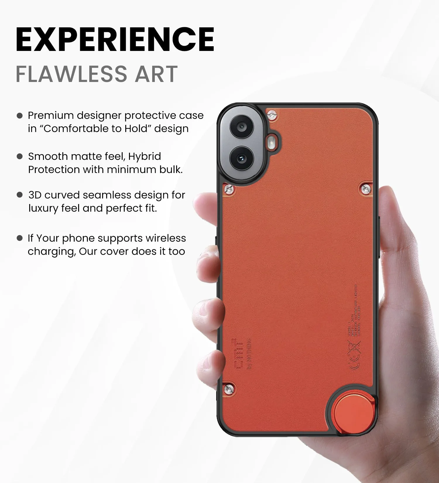 Rugged Frosted Semi Transparent PC Shock Proof Slim Back Cover for Nothing CMF Phone 1 5G, 6.67 inch, Black