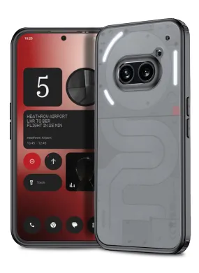 Rugged Frosted Semi Transparent PC Shock Proof Slim Back Cover for Nothing Phone (2a) Plus 5G, Nothing Phone (2a) 5G, 6.7 inch, Black