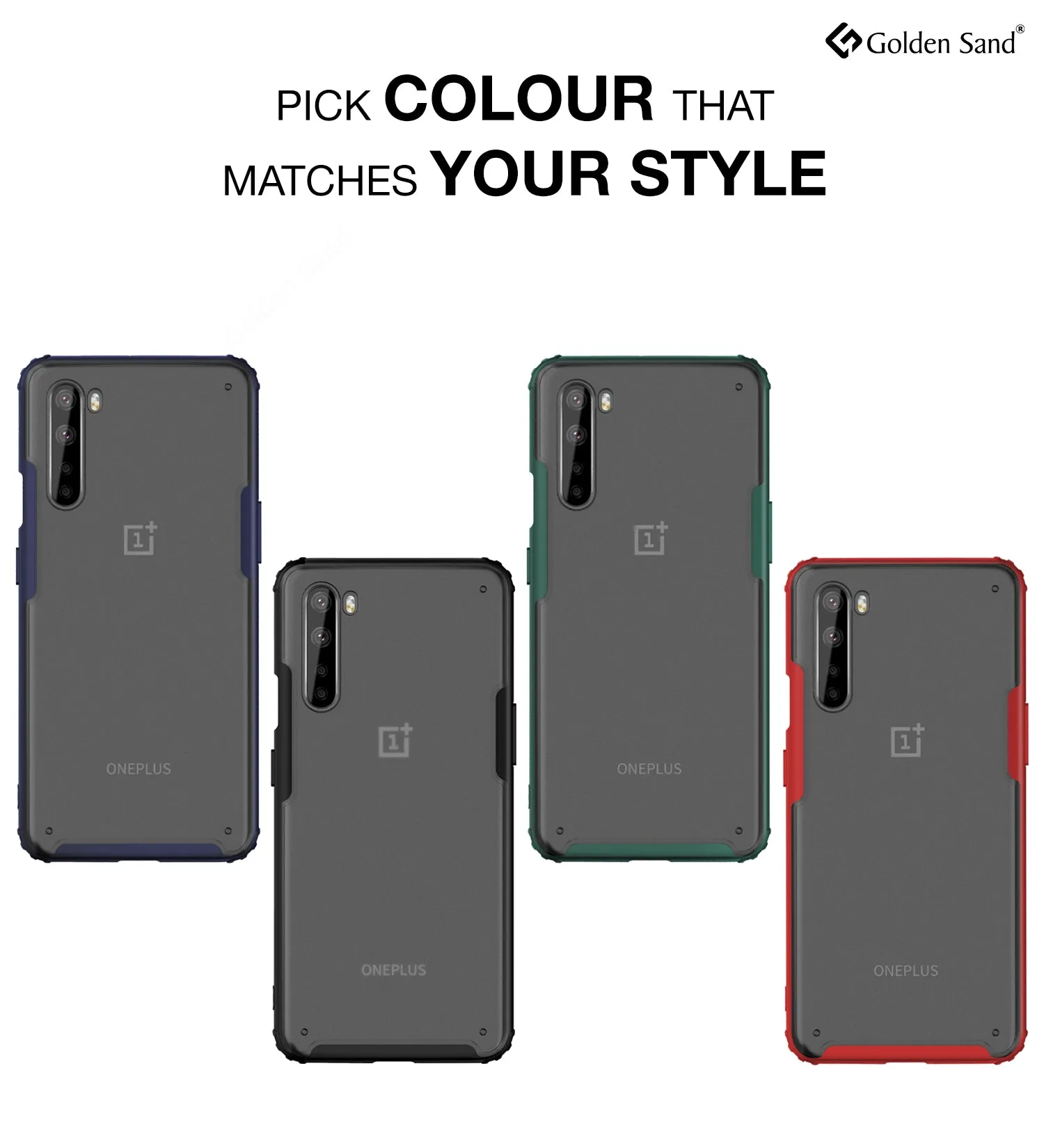Rugged Frosted Semi Transparent PC Shock Proof Slim Back Cover for One Plus Nord (1  Nord), Black