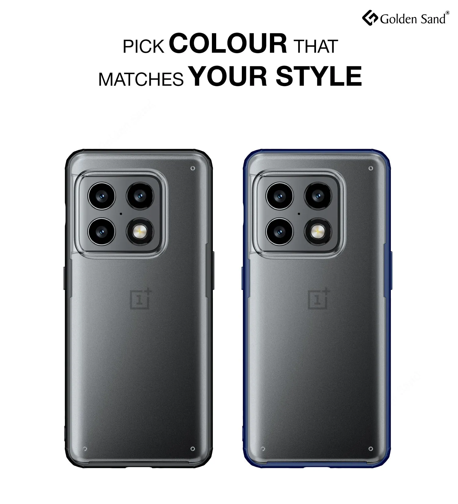 Rugged Frosted Semi Transparent PC Shock Proof Slim Back Cover for OnePlus 10 Pro 5G, 6.7 inch, Blue