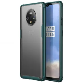 Rugged Frosted Semi Transparent PC Shock Proof Slim Back Cover for OnePlus 7T, 6.55 inch, Green