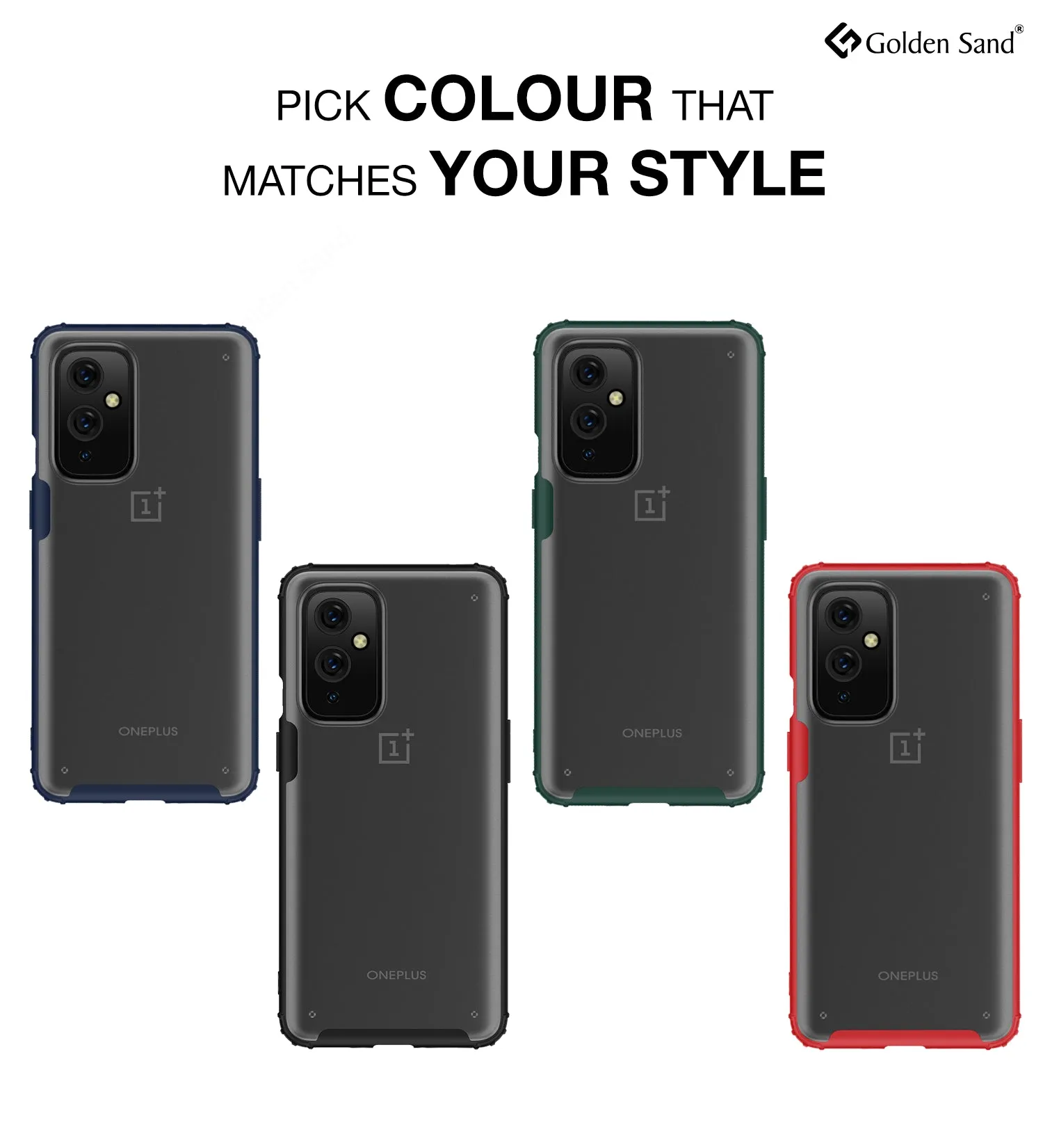 Rugged Frosted Semi Transparent PC Shock Proof Slim Back Cover for OnePlus 9, 6.55 inch, Blue