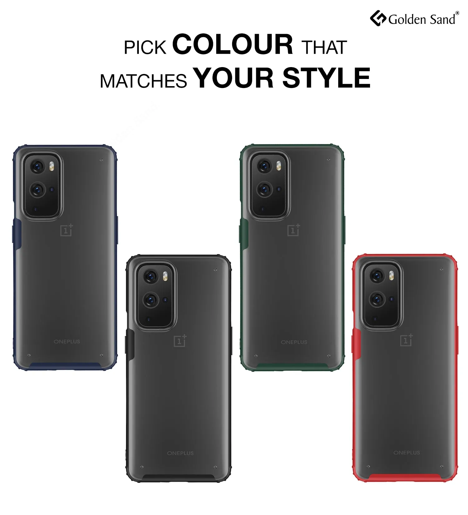 Rugged Frosted Semi Transparent PC Shock Proof Slim Back Cover for OnePlus 9 Pro, 6.7 inch, Red