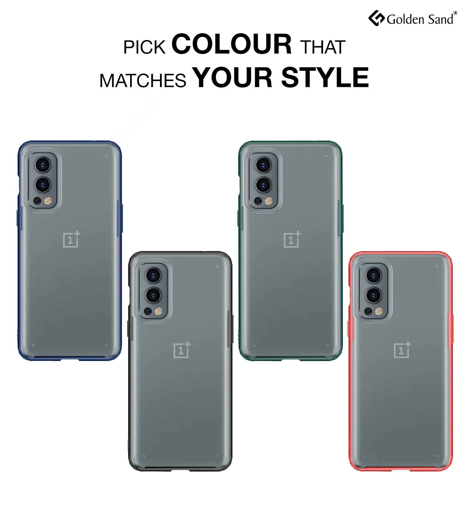 Rugged Frosted Semi Transparent PC Shock Proof Slim Back Cover for OnePlus Nord 2 5G, 6.43 inch, Black
