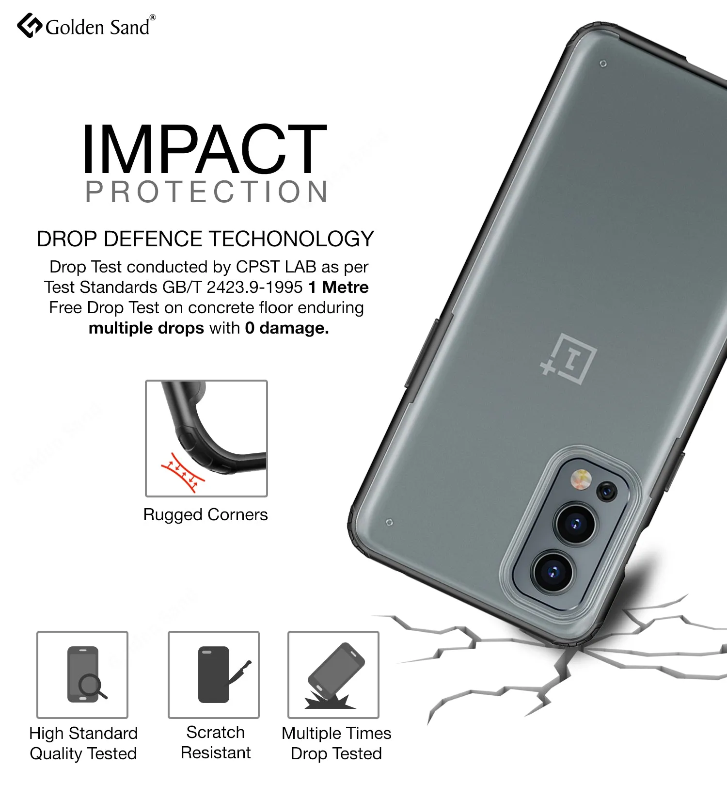 Rugged Frosted Semi Transparent PC Shock Proof Slim Back Cover for OnePlus Nord 2 5G, 6.43 inch, Black