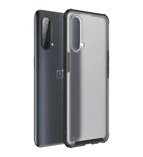 Rugged Frosted Semi Transparent PC Shock Proof Slim Back Cover for OnePlus Nord CE 5G, 6.43 inch, Black