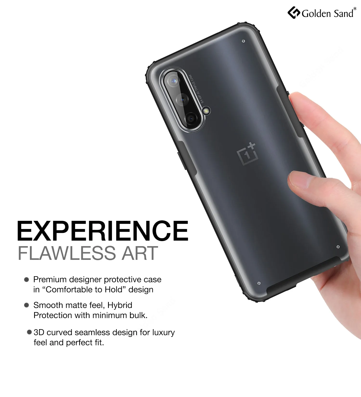 Rugged Frosted Semi Transparent PC Shock Proof Slim Back Cover for OnePlus Nord CE 5G, 6.43 inch, Black