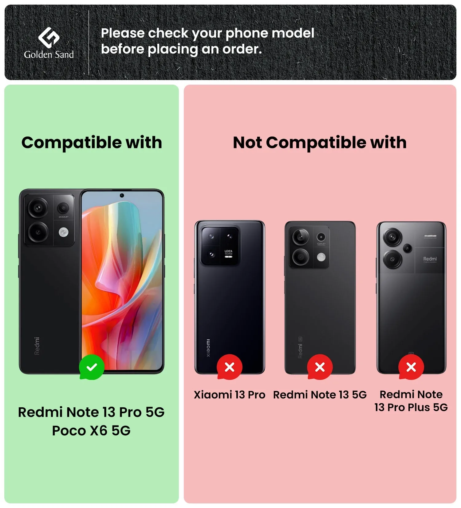 Rugged Frosted Semi Transparent PC Shock Proof Slim Back Cover for Redmi Note 13 Pro 5G, POCO X6 5G, 6.67 inch, Black