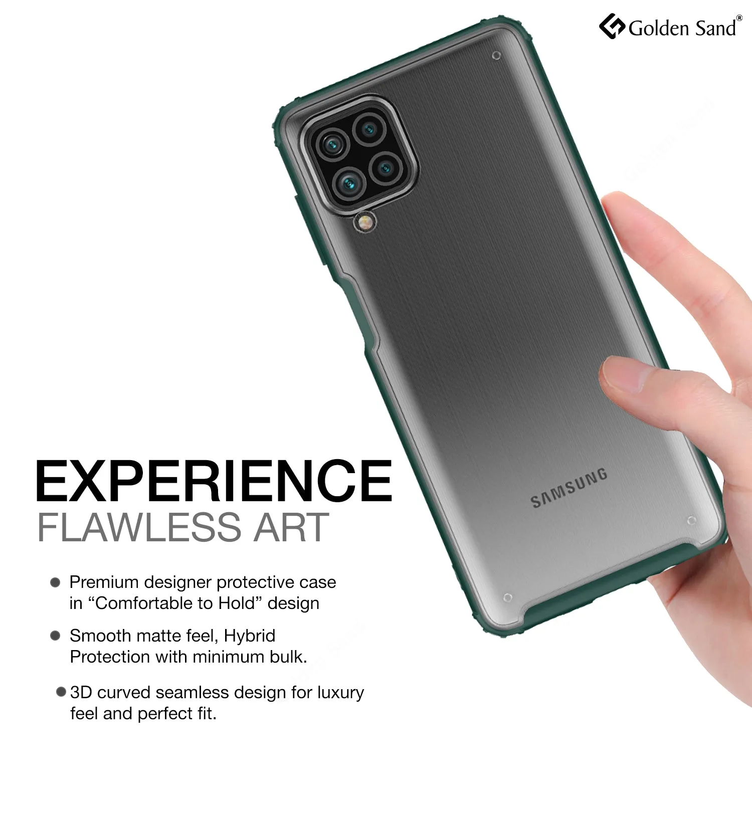 Rugged Frosted Semi Transparent PC Shock Proof Slim Back Cover for Samsung Galaxy F62, Samsung Galaxy M62, 6.7 inch, Green