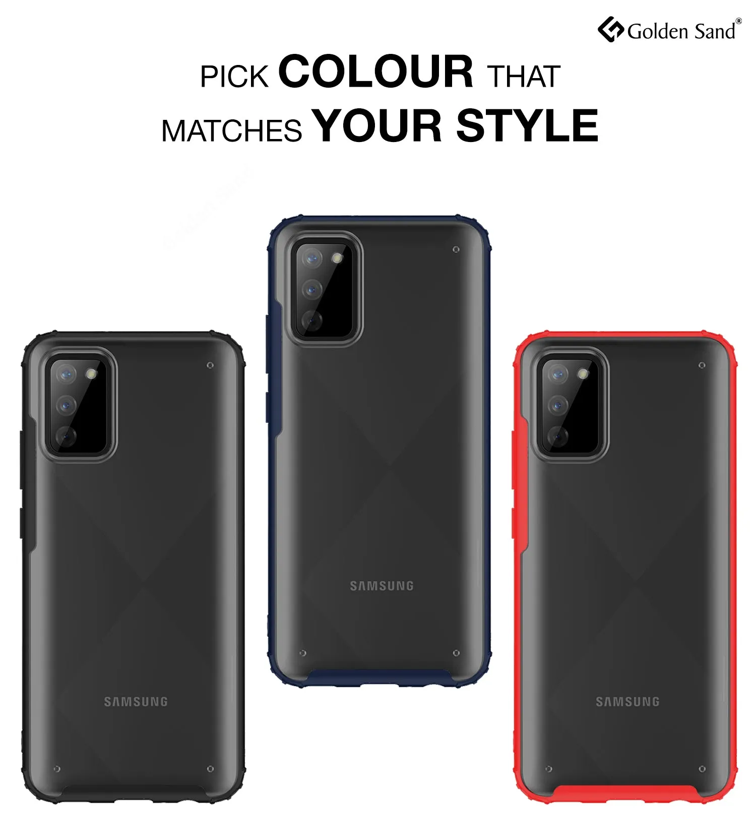 Rugged Frosted Semi Transparent PC Shock Proof Slim Back Cover for Samsung Galaxy M02s, Samsung Galaxy F02s, 6.5 inch, Red