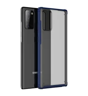 Rugged Frosted Semi Transparent PC Shock Proof Slim Back Cover for Samsung Galaxy Note 20, Blue