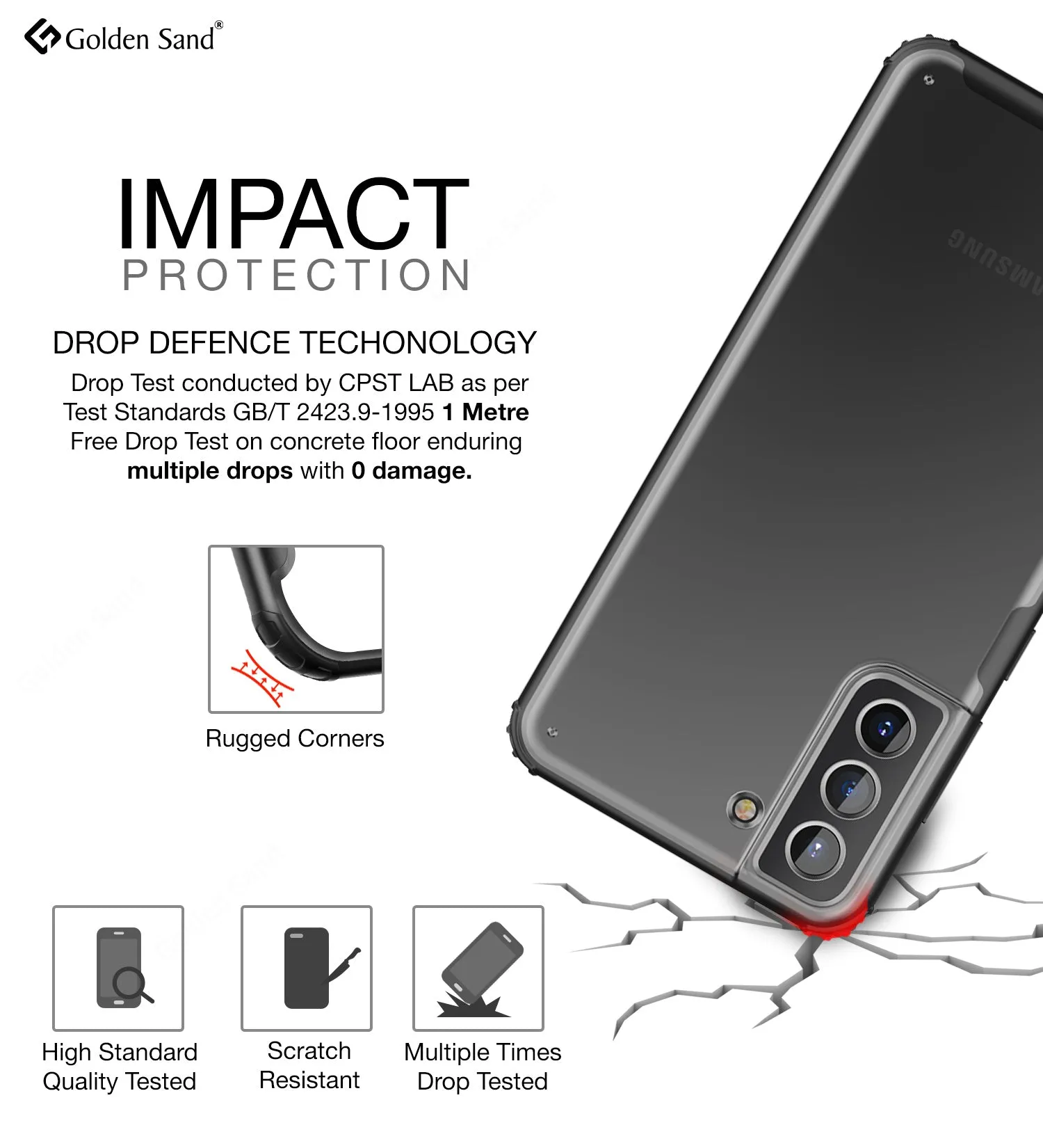Rugged Frosted Semi Transparent PC Shock Proof Slim Back Cover for Samsung Galaxy S21 FE 5G, Samsung Galaxy S21 FE 5G 2023 (Snapdragon 888), 6.41 inch, Black