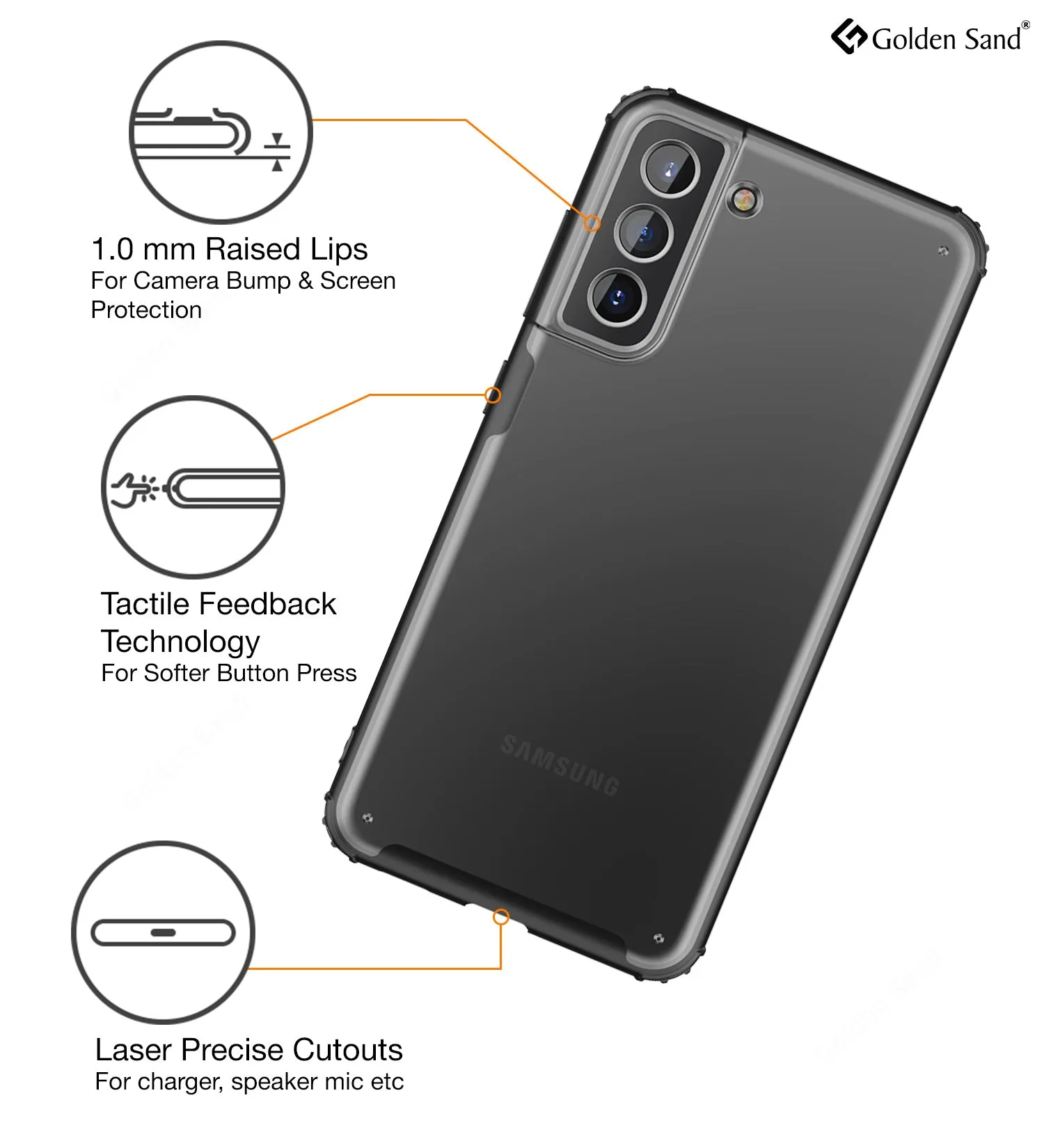 Rugged Frosted Semi Transparent PC Shock Proof Slim Back Cover for Samsung Galaxy S21 FE 5G, Samsung Galaxy S21 FE 5G 2023 (Snapdragon 888), 6.41 inch, Black