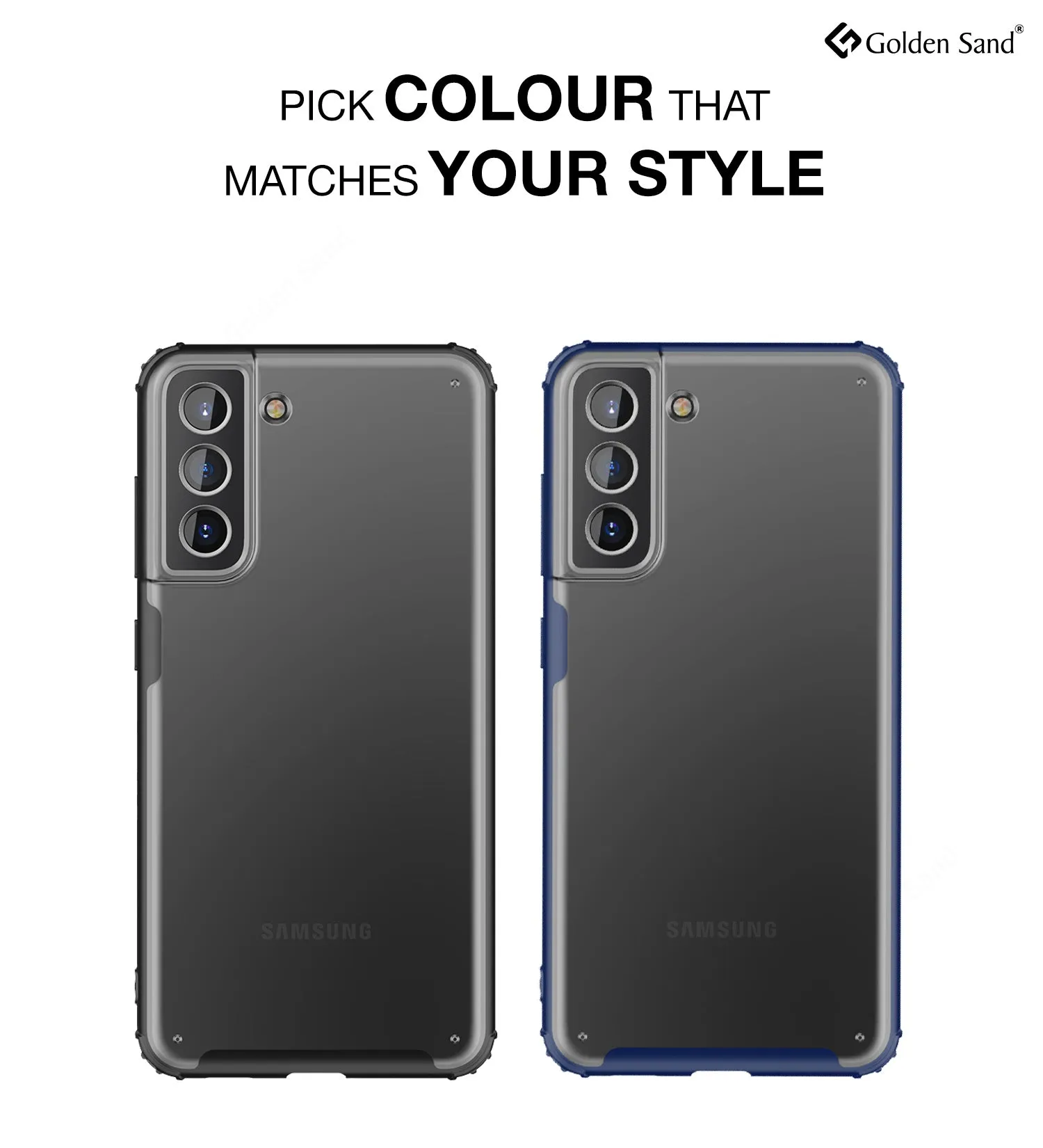 Rugged Frosted Semi Transparent PC Shock Proof Slim Back Cover for Samsung Galaxy S21 FE 5G, Samsung Galaxy S21 FE 5G 2023 (Snapdragon 888), 6.41 inch, Black