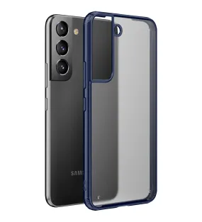 Rugged Frosted Semi Transparent PC Shock Proof Slim Back Cover for Samsung Galaxy S22 5G, 6.1 inch, Blue