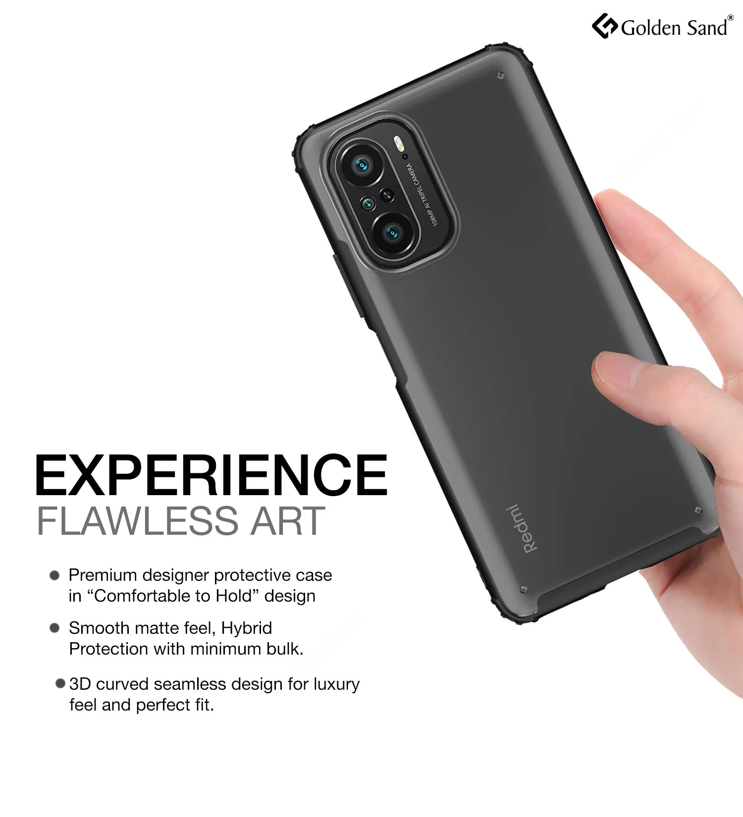 Rugged Frosted Semi Transparent PC Shock Proof Slim Back Cover for Xiaomi Mi 11X 5G, Xiaomi Mi 11X Pro 5G, 6.67 inch, Black