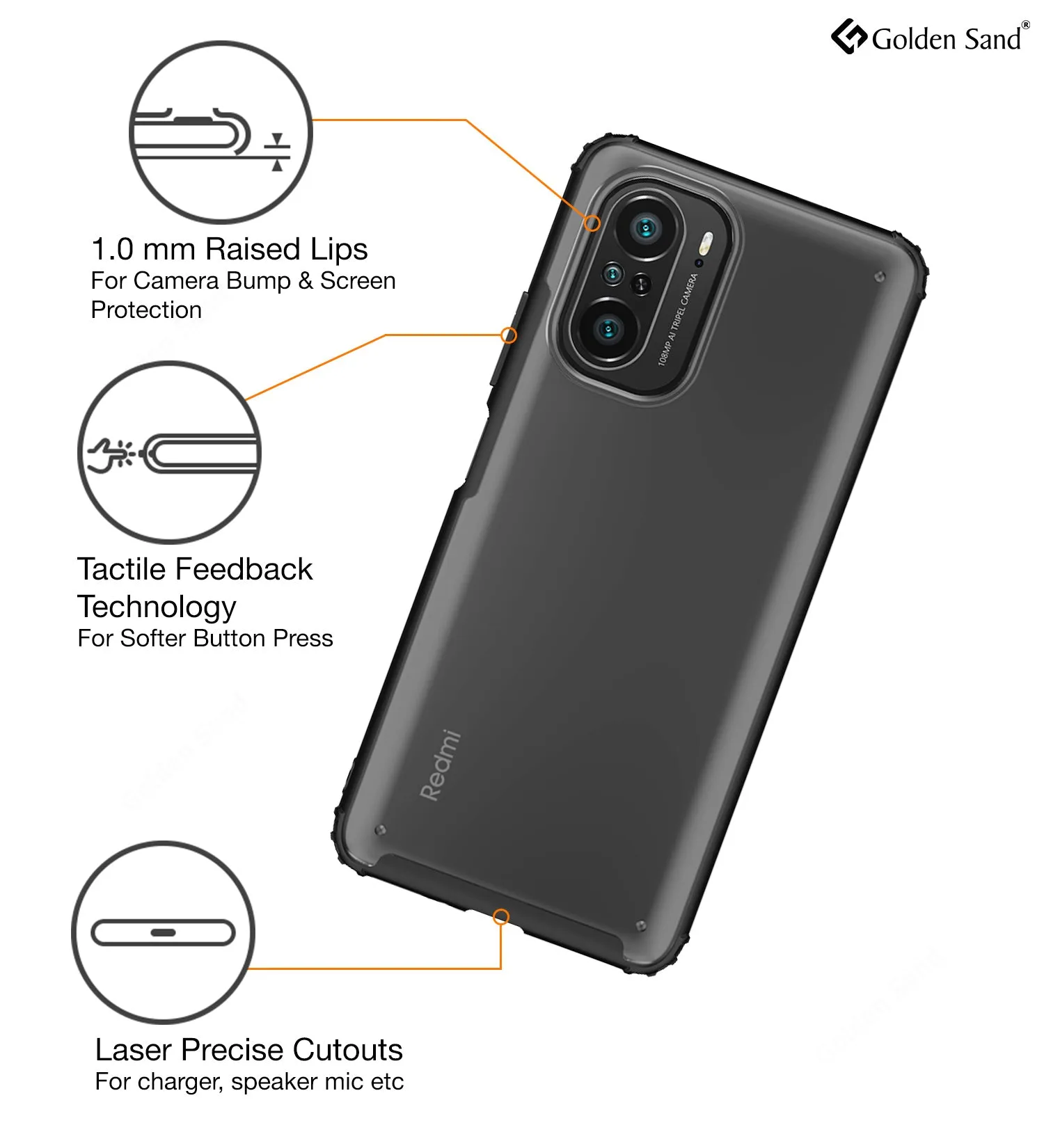 Rugged Frosted Semi Transparent PC Shock Proof Slim Back Cover for Xiaomi Mi 11X 5G, Xiaomi Mi 11X Pro 5G, 6.67 inch, Black